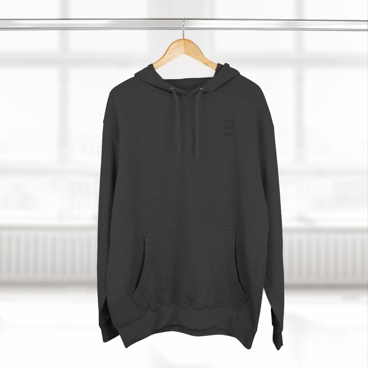 Three-Panel Fleece Hoodie Live Ride Die